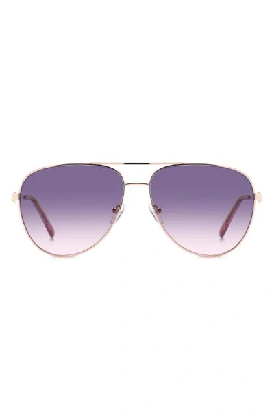 Kurt Geiger London 65mm Oversize Gradient Pilot Sunglasses In Gold