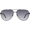 Kurt Geiger London 65mm Oversize Pilot Sunglasses In Black