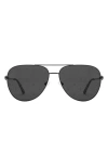 Kurt Geiger London 65mm Oversize Pilot Sunglasses In Black/rainbow Mirror