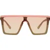 Kurt Geiger London 99mm Flat Top Sunglasses In Blush/blush Flash