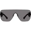 Kurt Geiger London 99mm Oversize Shield Sunglasses In Black