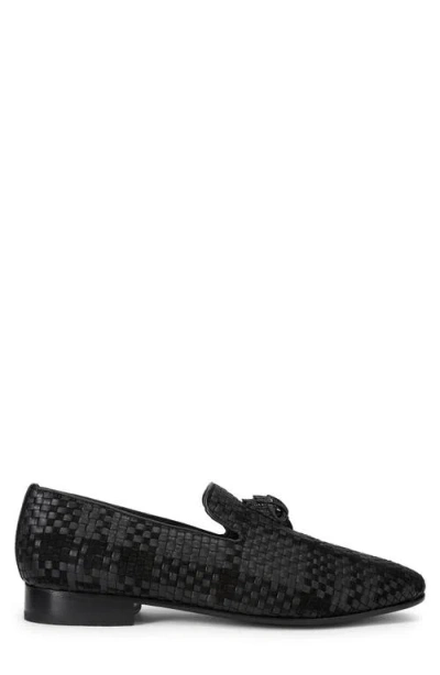 Kurt Geiger London Ace Woven Slip-on Loafer In Black