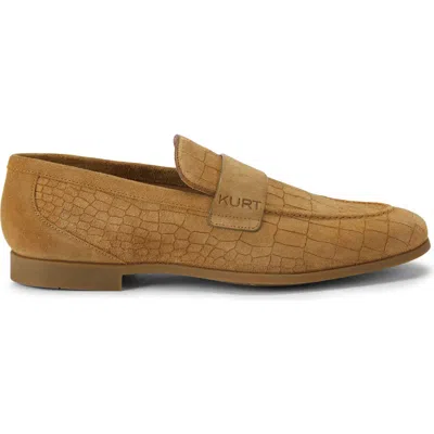 Kurt Geiger London Aldgate Flex Reptile Embossed Loafer In Brown