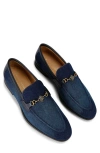 Kurt Geiger Alton Denim Slip-on Loafers In Navy