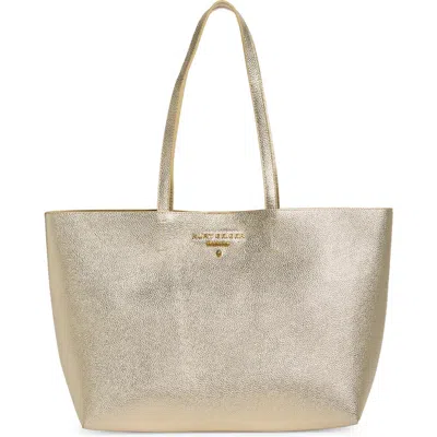 Kurt Geiger London Angel Shopper Faux Leather Tote In Gold