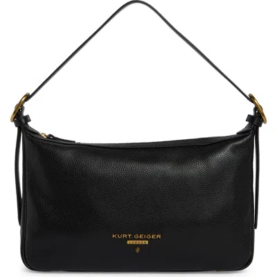Kurt Geiger London Angel Soft Leather Shoulder Bag In Black