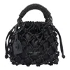Kurt Geiger Small Macrame Crystal Handbag In Black