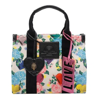 Kurt Geiger Multicolor Small Southbank Tote Bag In Black
