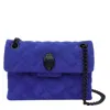 Kurt Geiger Mini Leather Kensington Crossbody Bag In Blue