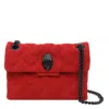 Kurt Geiger Mini Leather Kensington Crossbody Bag In Red