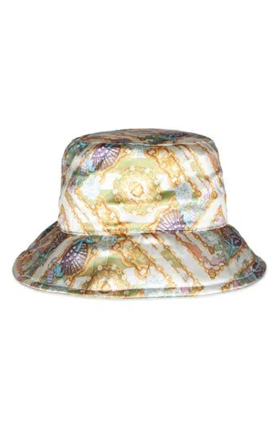 Kurt Geiger London Beach Print Bucket Hat In Beige