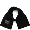 Kurt Geiger London Belgravia Bow Scarf In Black