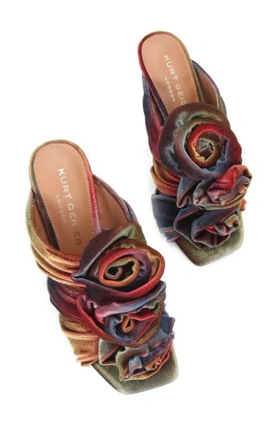 Kurt Geiger London Bloom Mule In Orange Multi