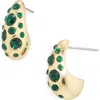 Kurt Geiger London Bombay Pavé Cz Dome Hoop Earrings In Gold