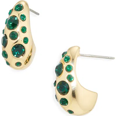 Kurt Geiger London Bombay Pavé Cz Dome Hoop Earrings In Gold