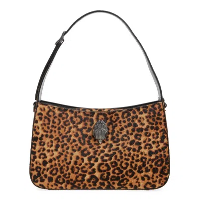 Kurt Geiger London Bond Genuine Calf Hair Shoulder Bag In Brown