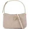 Kurt Geiger London Bond Genuine Calf Hair Shoulder Bag In Open Beige