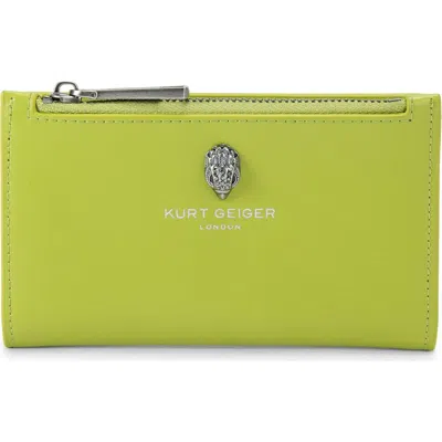 Kurt Geiger London Bond Leather Bifold Wallet In Green
