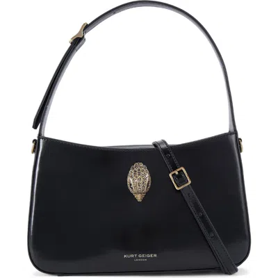 Kurt Geiger London Bond Leather Shoulder Bag In Black