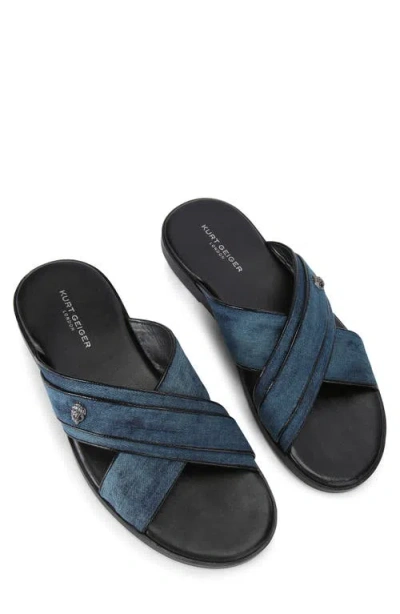 Kurt Geiger London Bond Slide Sandal In Navy