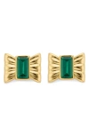 Kurt Geiger London Bow Crystal Stud Earrings In Gold