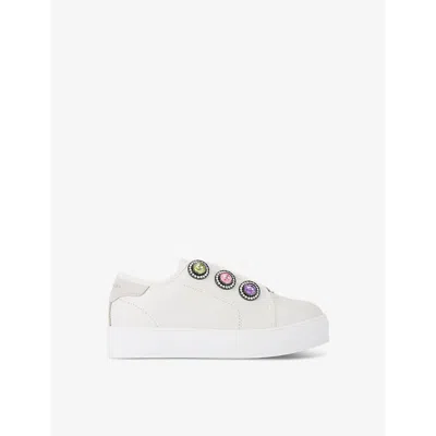Kurt Geiger Bone Kids' Mini Laney Octavia Leather Low-top Trainers Eur 30 / 12 Uk