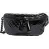 Kurt Geiger London Brixton Drench Leather Belt Bag In Black