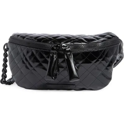Kurt Geiger London Brixton Drench Leather Belt Bag In Black