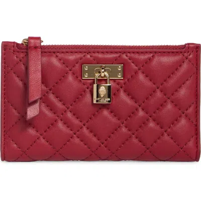 Kurt Geiger London Brixton Folded Card Case In Wine