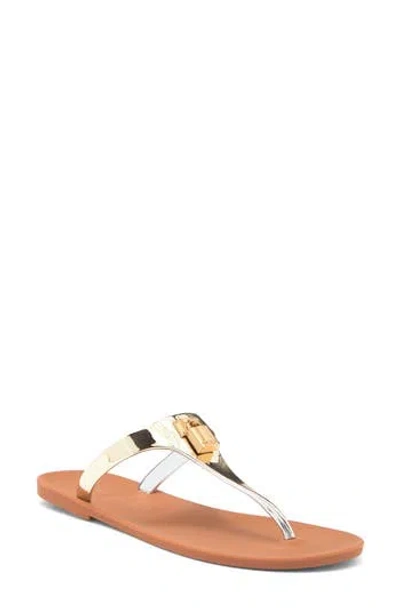 Kurt Geiger London Brixton Jelly Slide Sandal In Bronze/orange
