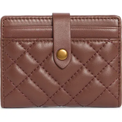 Kurt Geiger London Brixton Leather Card Case In Medium Red