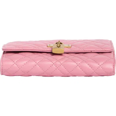 Kurt Geiger London Brixton Leather Wallet On A Chain In Pink
