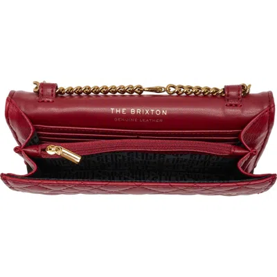 Kurt Geiger London Brixton Leather Wallet On A Chain In Wine