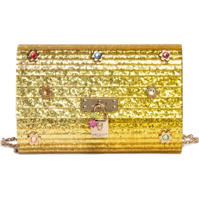 Kurt Geiger London Brixton Lock Party Clutch In Gold