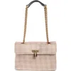 Kurt Geiger London Brixton Lock Shoulder Bag In Open Beige