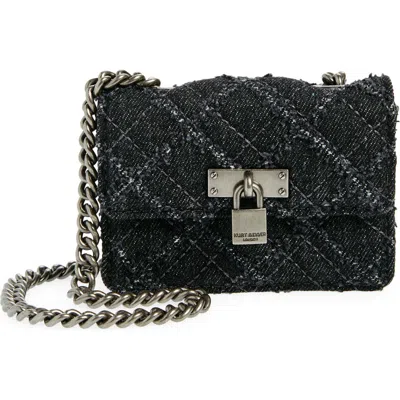 Kurt Geiger London Brixton Micro Quilted Crossbody Bag In Black