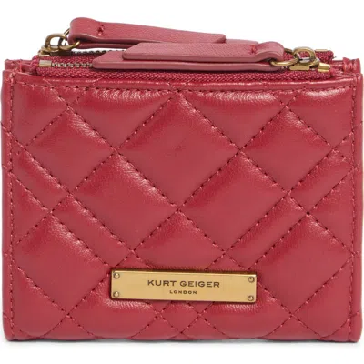 Kurt Geiger London Brixton Mini Leather Purse In Red