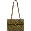 Kurt Geiger London Brixton Quilted Leather Shoulder Bag In Brown