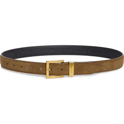 Kurt Geiger London Brixton Suede Belt In Green
