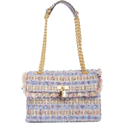 Kurt Geiger London Brixton Tweed Lock Bag In Light/pastel Purple