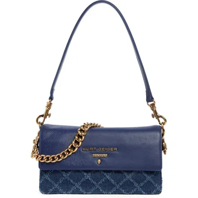 Kurt Geiger London Brompton Shoulder Bag In Dark Blue