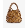 Kurt Geiger Bronze Macrame Clutch In Bronze