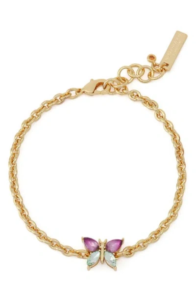 Kurt Geiger London Butterfly Flex Bracelet In Gold