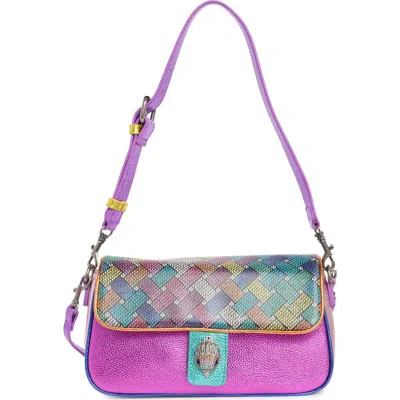 Kurt Geiger London Camden Flaplf Shoulder Bag In Purple