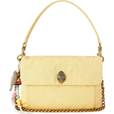 Kurt Geiger London Celia Canvas Shoulder Bag In Neutral