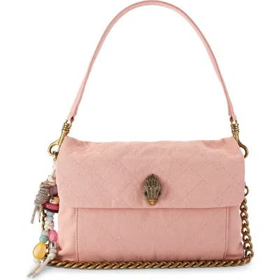 Kurt Geiger London Celia Canvas Shoulder Bag In Pink