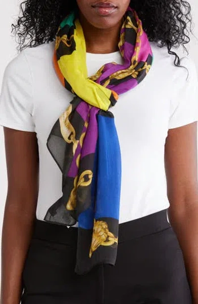 Kurt Geiger London Chain & Stripe Oblong Scarf