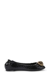 Kurt Geiger Leather Chelsea Ballet Flats In Black