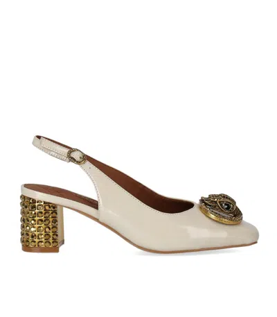 Kurt Geiger London Chelsea Block Bone Slingback Pumps In Neutral
