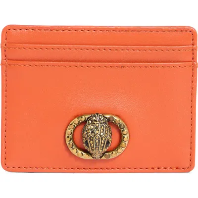Kurt Geiger London Chelsea Card Holder In Orange